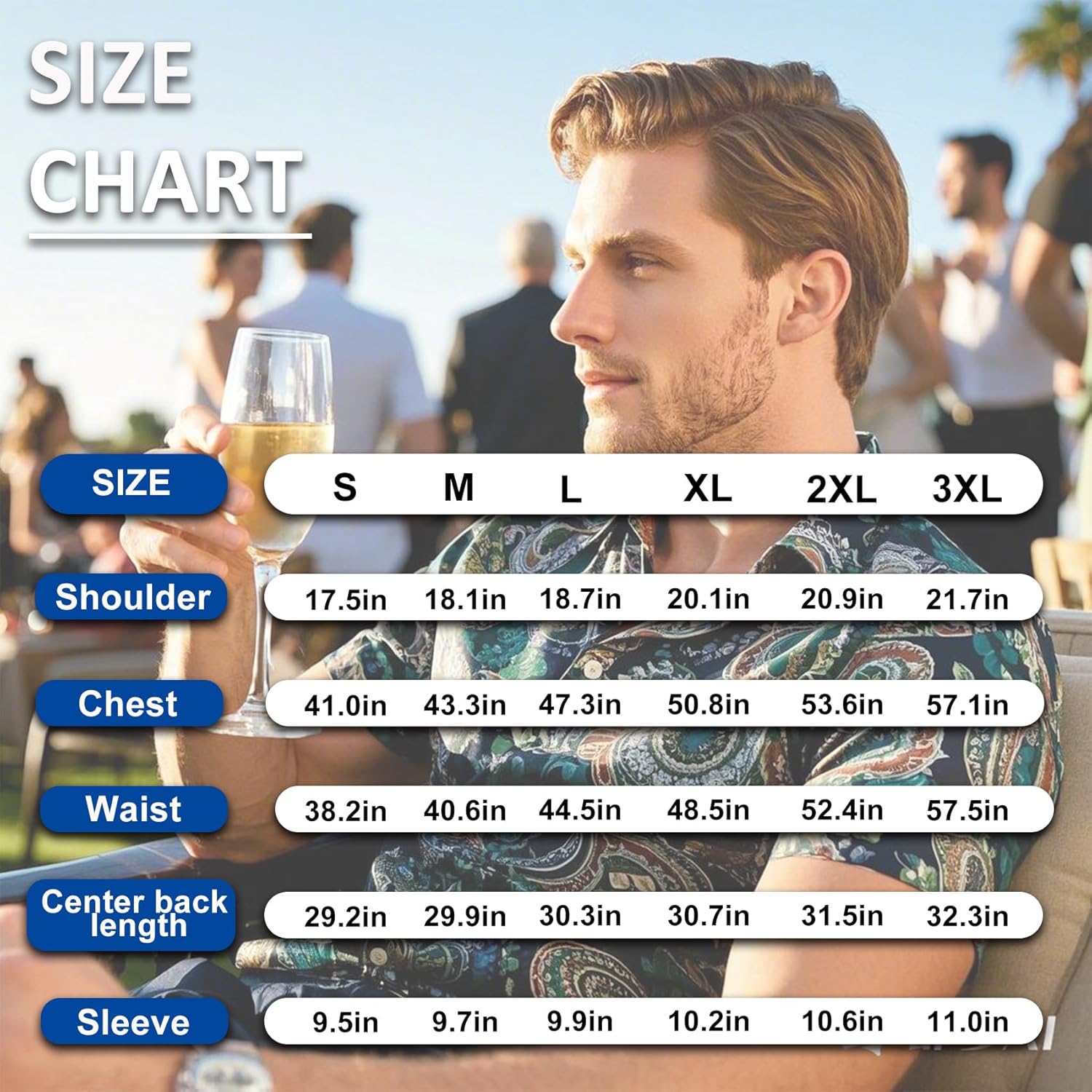 Barry.Wang Men's Short Sleeve Shirt Silk Paisley Button Down Shirt for Men Western Casual Beach Summer Hawaiian Party Mexico - Image 4