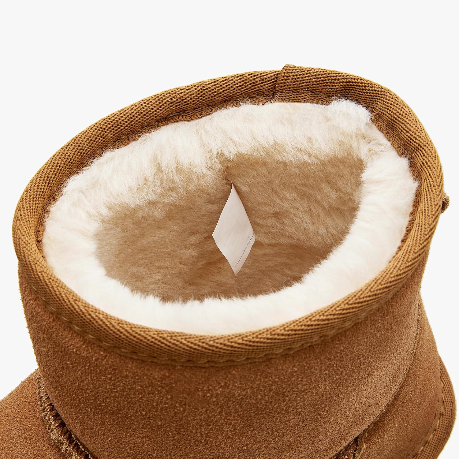 BlackTwig Women's Ankle Snow Boots - Short Fur Lined Suede Winter Boots Slip On for Warmth & Comfort - Image 4