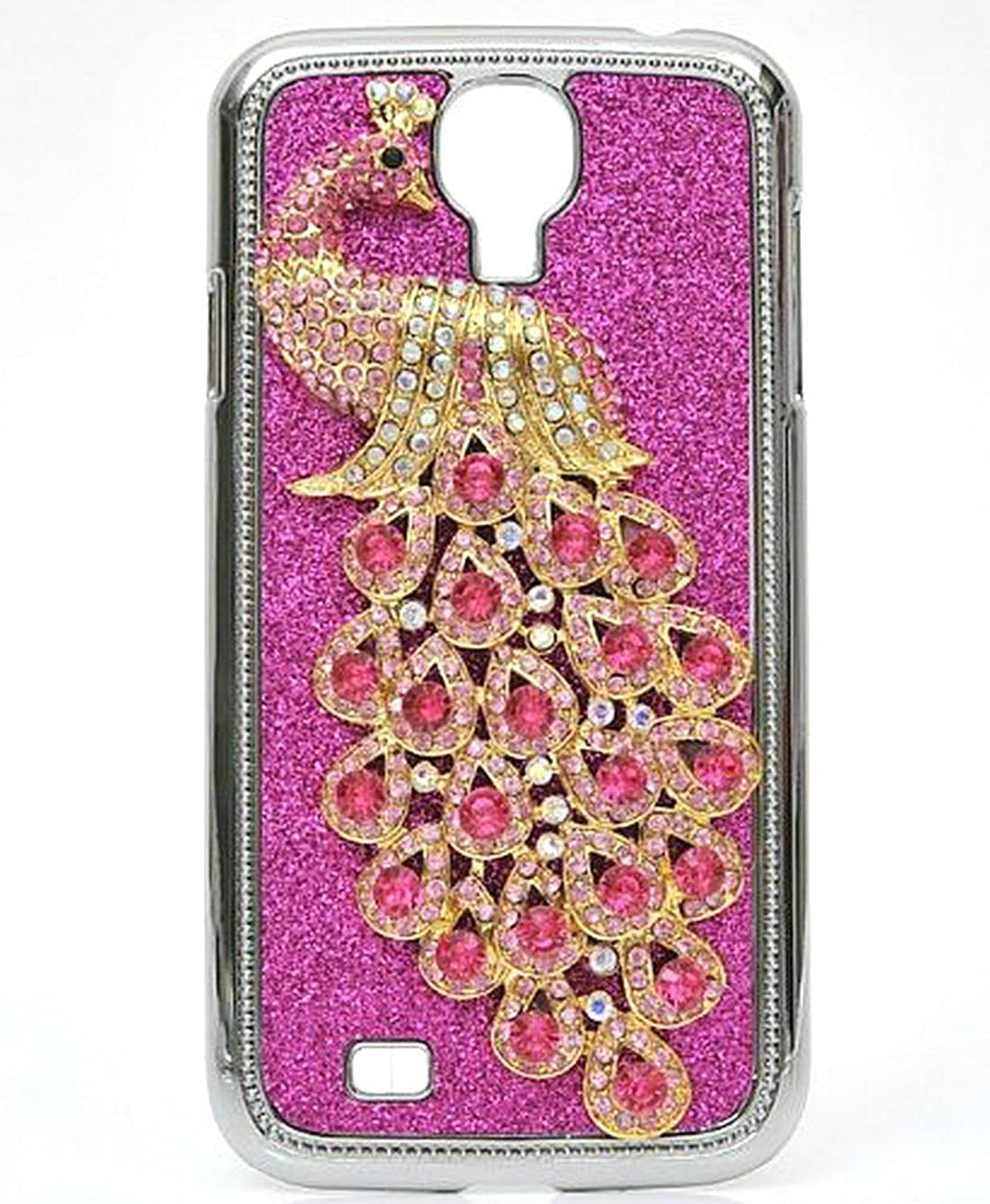 USBerry DIY Cell Phone Case Cover with Peacock for Samsung Galaxy S4 I9500 Handmade Cover