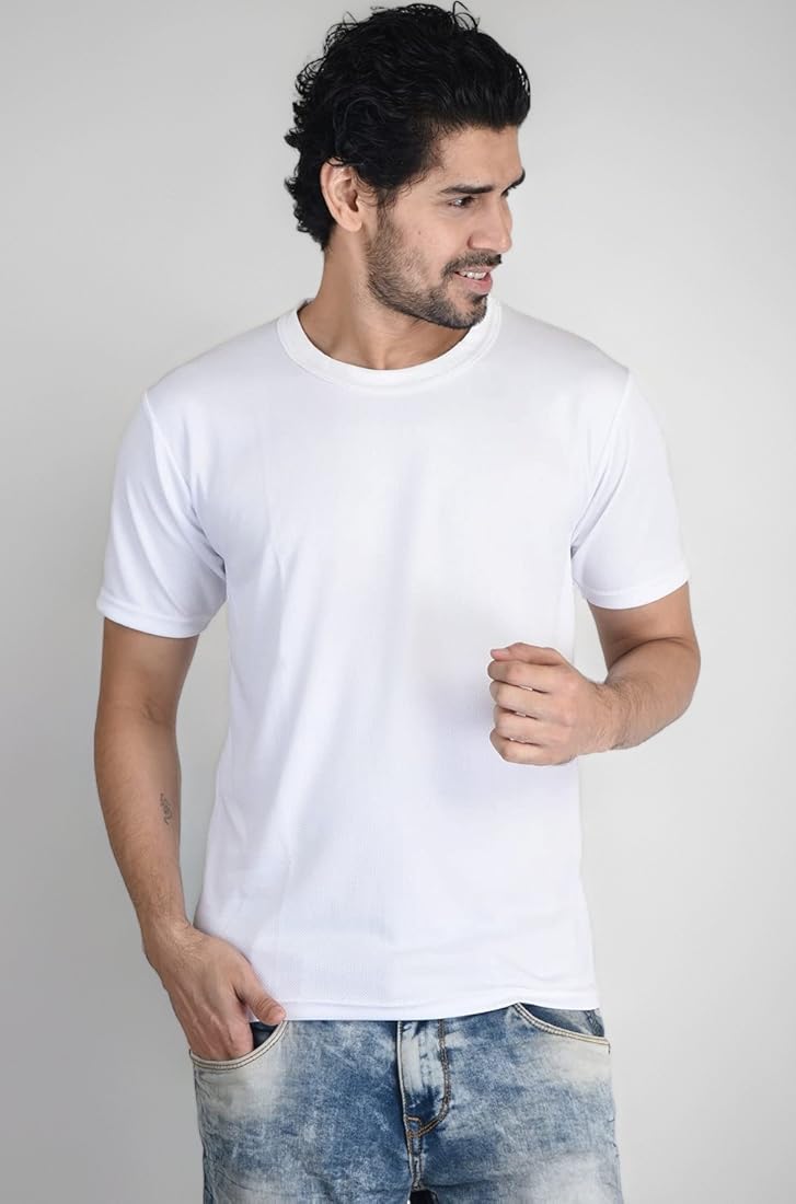 white dry fit t shirt