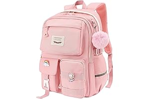 Arya Backpack for Girls Kids School Bookbag Cute Animal Print with Multiple Pockets