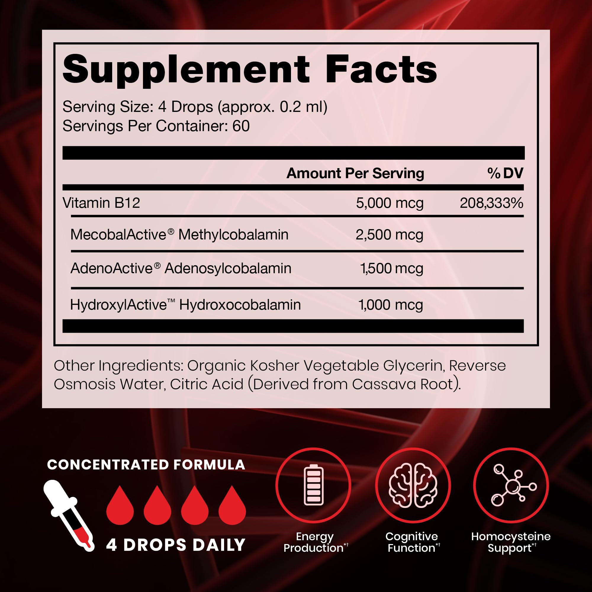 Pure Therapro Rx BioActive B12 Full-Spectrum Liquid, 5000mcg, 60 Servings — Amazon image 2