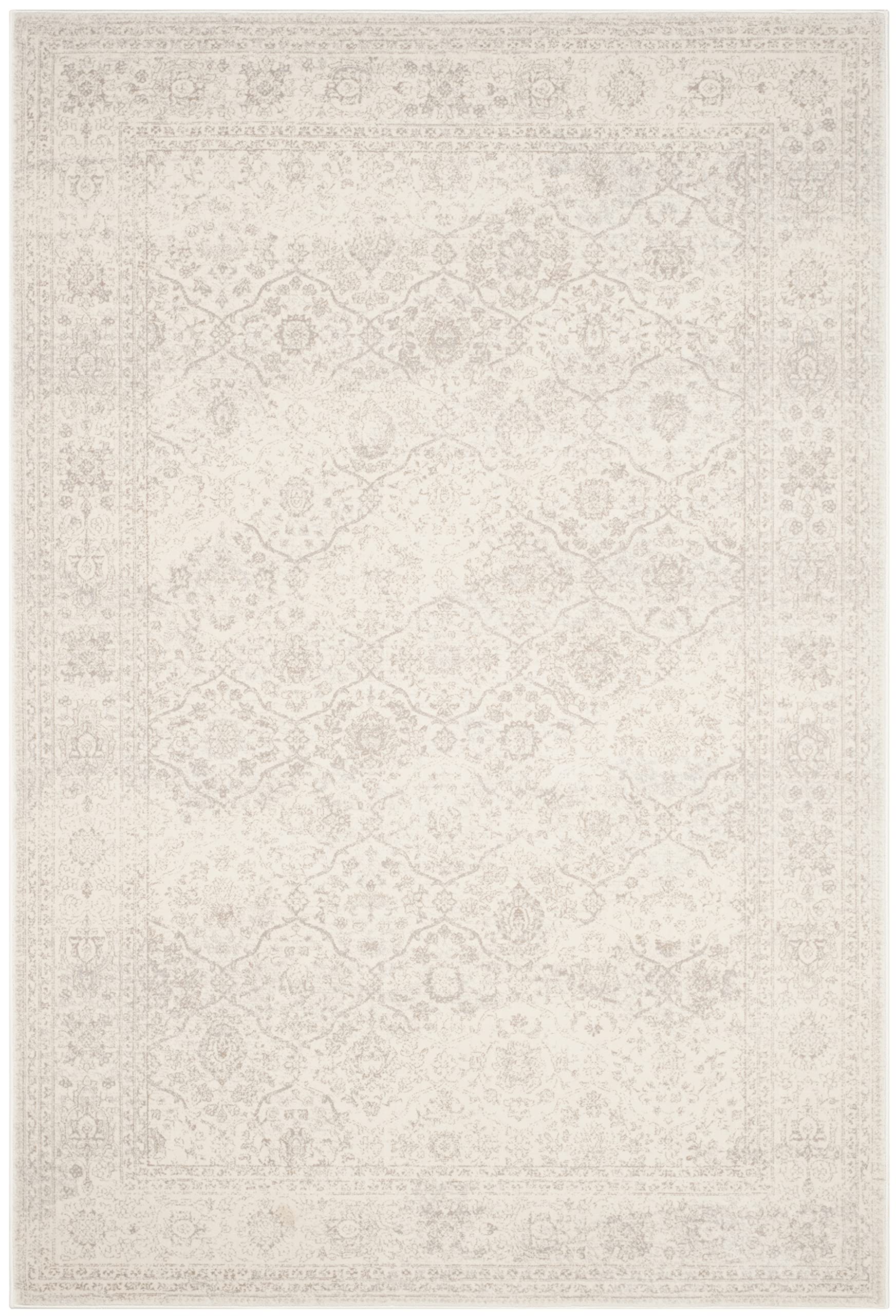 SAFAVIEH Carnegie Collection Area Rug - 5'1" x 7'6", Cream & Light Grey, Vintage Distressed Design, Non-Shedding & Easy Care, Ideal for High Traffic
