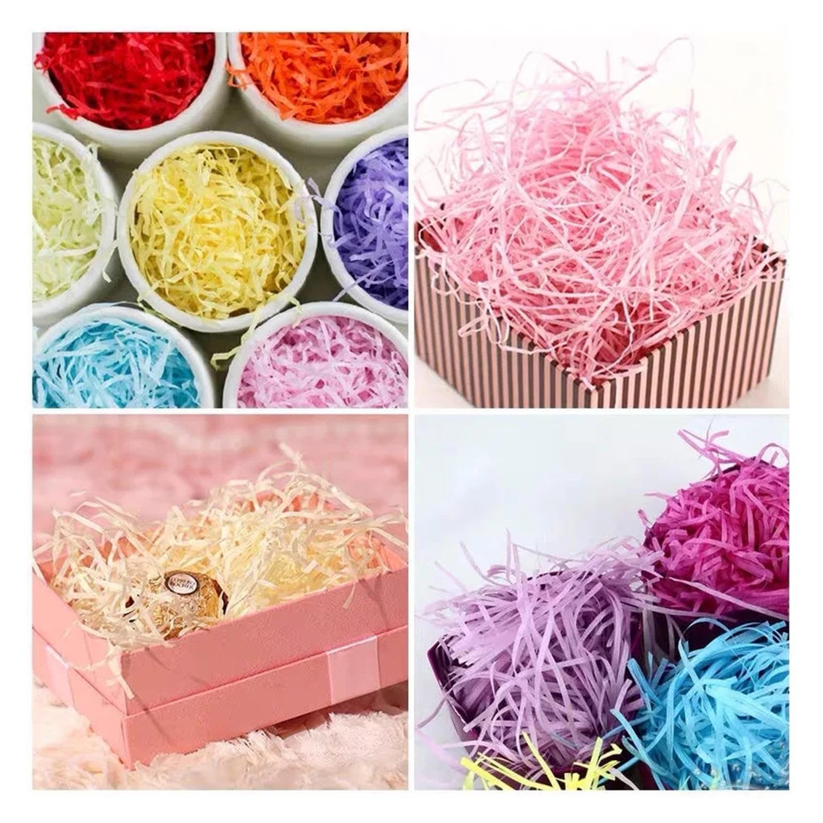 Coriandoli Glitterati Carta triturata in rafia da 500/1000 g
