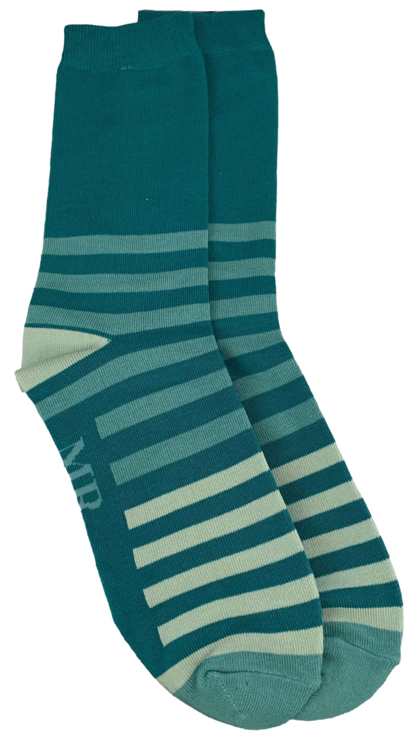 Purple Possum Men's Teal, Green, Blue Purple Possum® Socks Striped Green Teal Cotton Bamboo Stripes Stripy Gents Socks 7 To 11