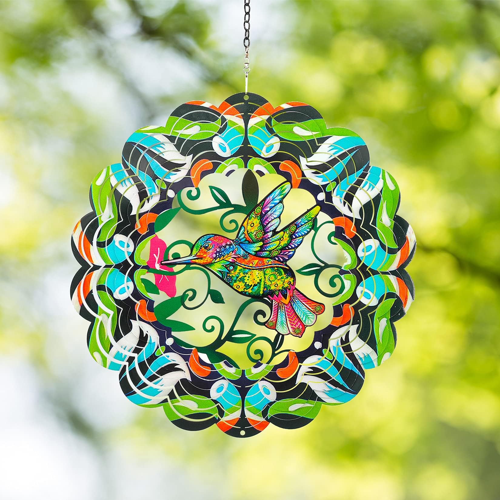 Hummingbird Garden Ornaments outdoor, Wind Spinners for Garden, Birthday Presents for Mum Unique, Pinwheels Wind Chimes outdoor, Gardening Gifts Hummingbird Gifts for Women, Mum, Grandma
