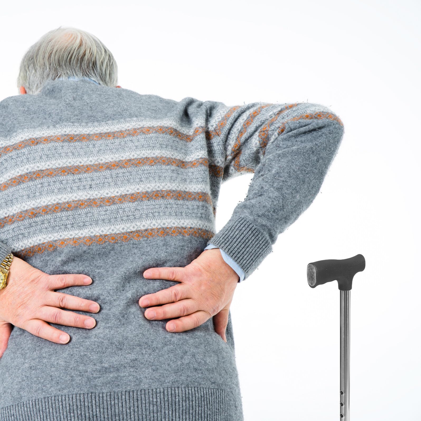 Healvian Bastón de Cuatro Pies Ajustable para Hombres y Ancianos Inoxidable Antideslizante y Desmontable para Senderismo y Uso Diario