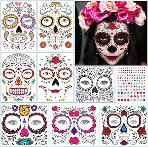 Kit Tatouage Temporaire Visage Halloween Supperb, Jour Des Morts
