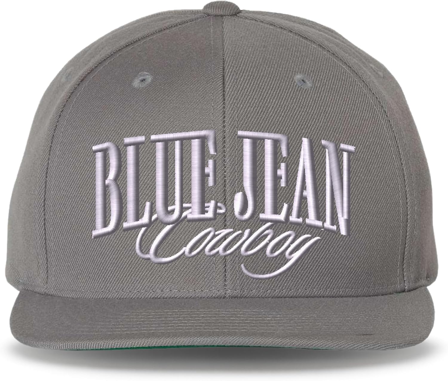 ALLNTRENDS Blue Jean Cowboy Western Flat Bill Snapback Embroidery