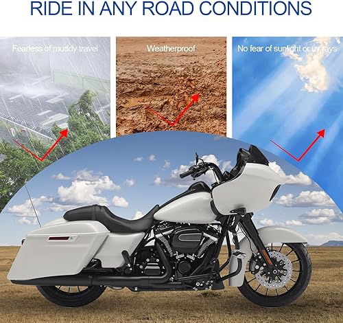 Miniatura 8 de Estriberas para motocicleta, barra de choque, reposapiés para Harley Touring Electra Street Glide Road King Sportster Kawasaki 1 14 pulgadas (1.260