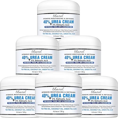 Urea Cream 40% Plus Salicylic Acid 4.6 Oz, Callus Remover Hand Cream Foot Cream For Dry Cracked Feet, Hands, Heels, Elbows, Nails, Knees, Intensive Moisturizes & Softens Skin, Exfoliates Dead Skin - 4.60 Ounce (Pack of 3)