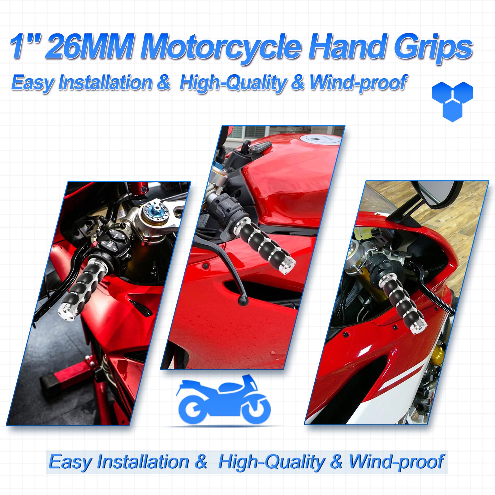 OPTIMO ONE グリップ Amazon | オートバイ用1インチハンドグリップ 1 inch 87OM507957