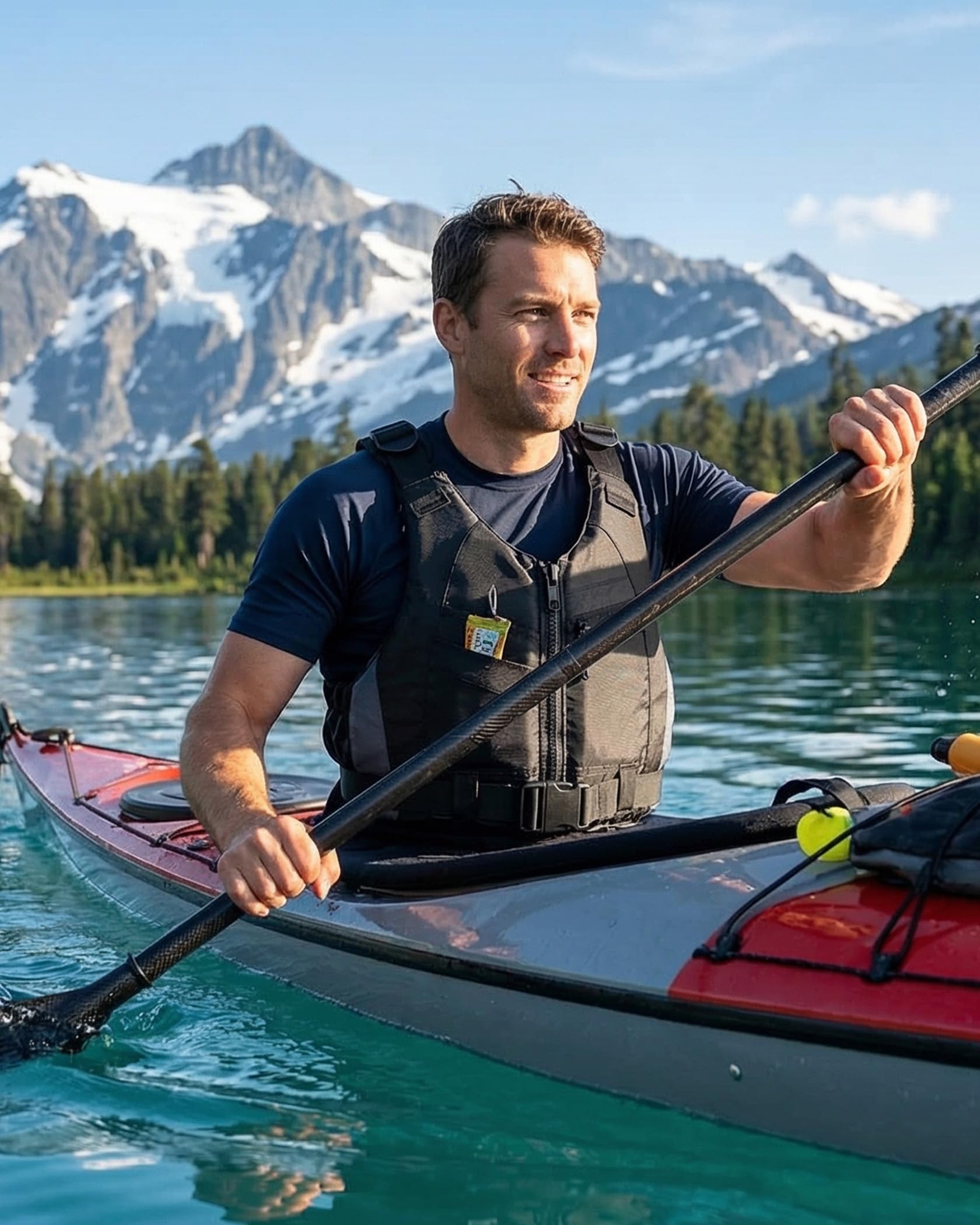 Owntop Aides à la Flottabilité pour Adultes, Veste de Bain Ajustable Mixte Unisexe, Gilet de Natation avec Poches et Sangle à l'entrejambe pour Le Sup Kayak la Pêche