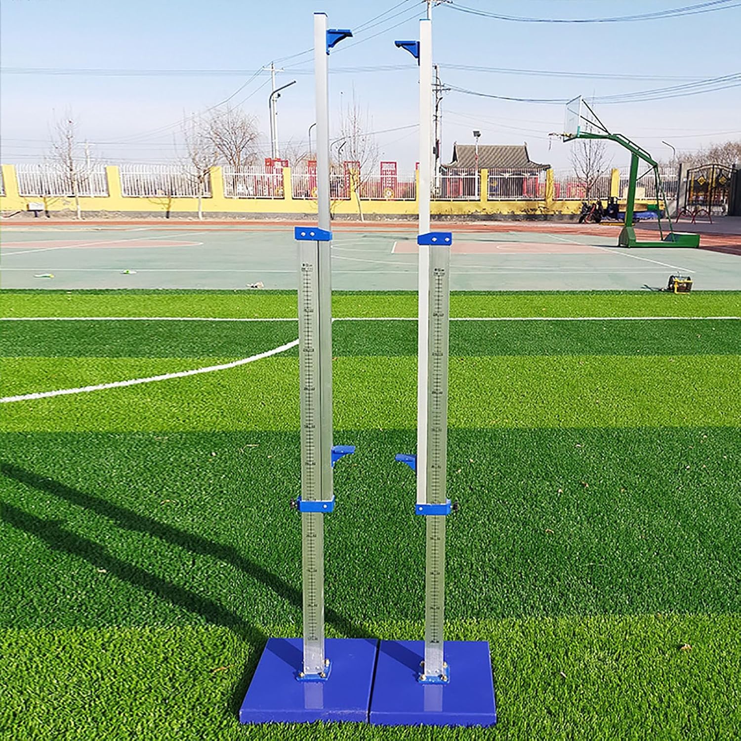 Aste Portatili per Salto in Alto da Competizione in Atletica Leggera, Intervallo di Altezza: 30-230 Cm / 0,98 Piedi-7,54 Piedi, Coppia di Supporti Regolabili per Salto in Alto per Competizioni,