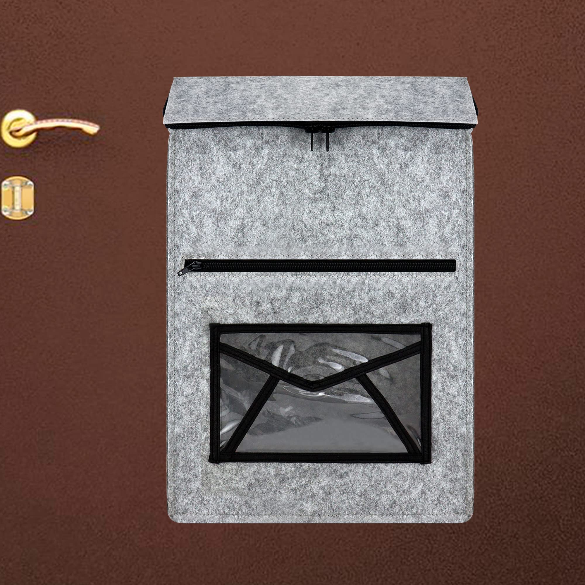 Attrape-courrier pour portes en verre UPVC, bois et métal, cage de boîte aux lettres intérieure en feutre, accessoires de quincaillerie, autocollant ou à suspendre sur des crochets à vis