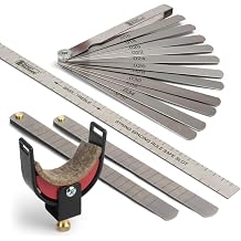 StewMac Safe Slot Guitar Nut Guard Complete Set - Nut Slotting Depth Guide Tool with Feeler Gauges, String Spacing Rule & Nut Filing Accessories