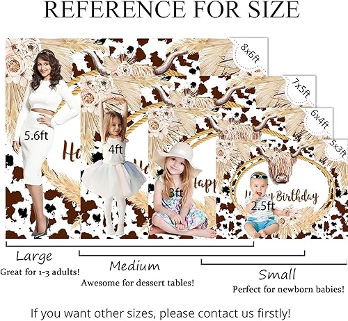 Miniatura 3 de Mocsicka Fondo de cumpleaños de vaca de las tierras altas, decoración de fiesta de cumpleaños de vaca de las tierras altas, decoración de cumpleaños