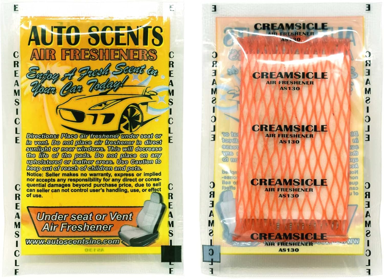 Individually Wrapped Professional Car Air Freshener Pads