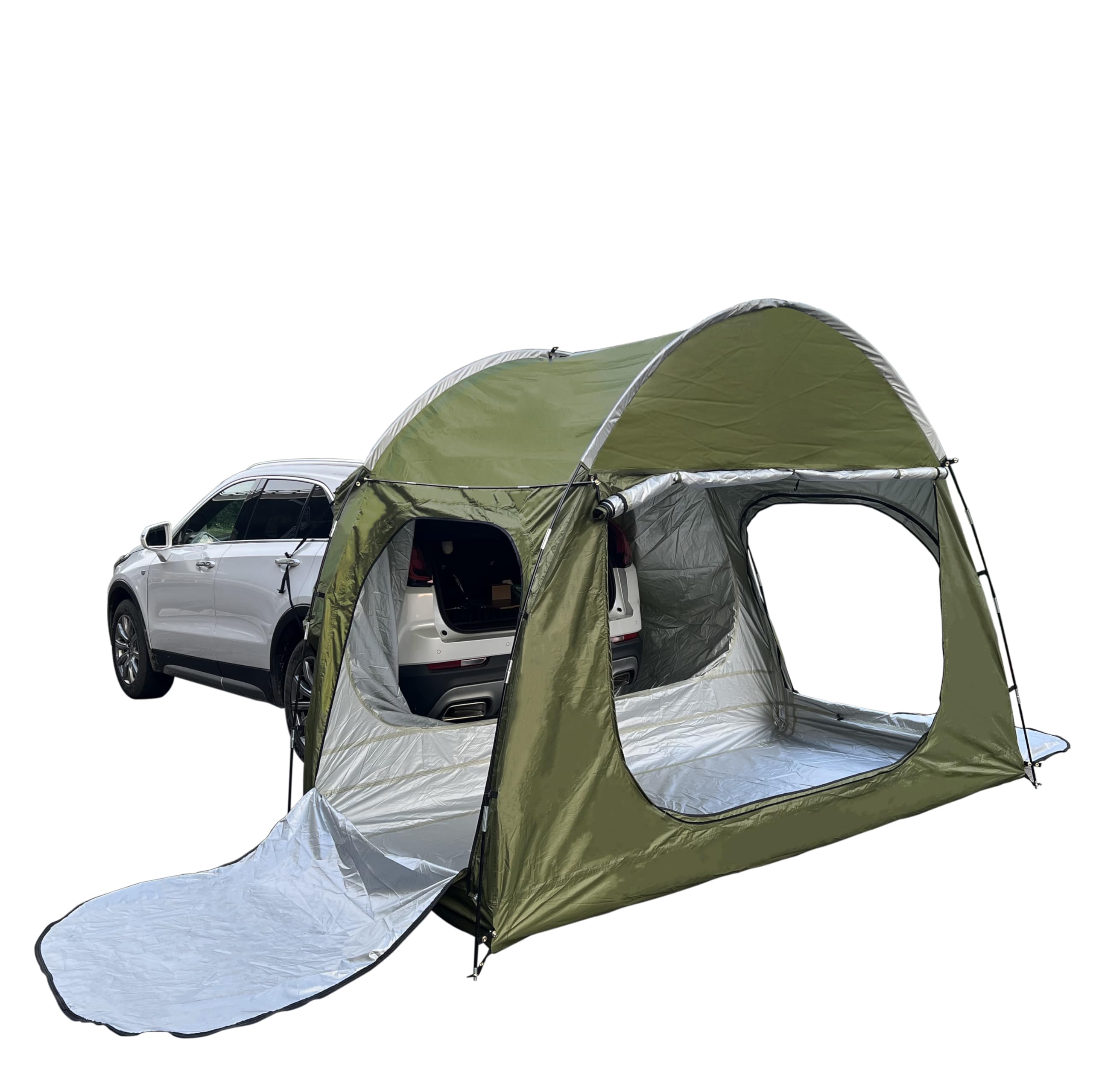 Car Tent, Tailgate for 2-3 People, with 3 Large Channels, SUV Rear Tent, Sun Protection, Car Rear Tent for Camping, Waterproof, Durable, for Self-Propelled / Long Travel