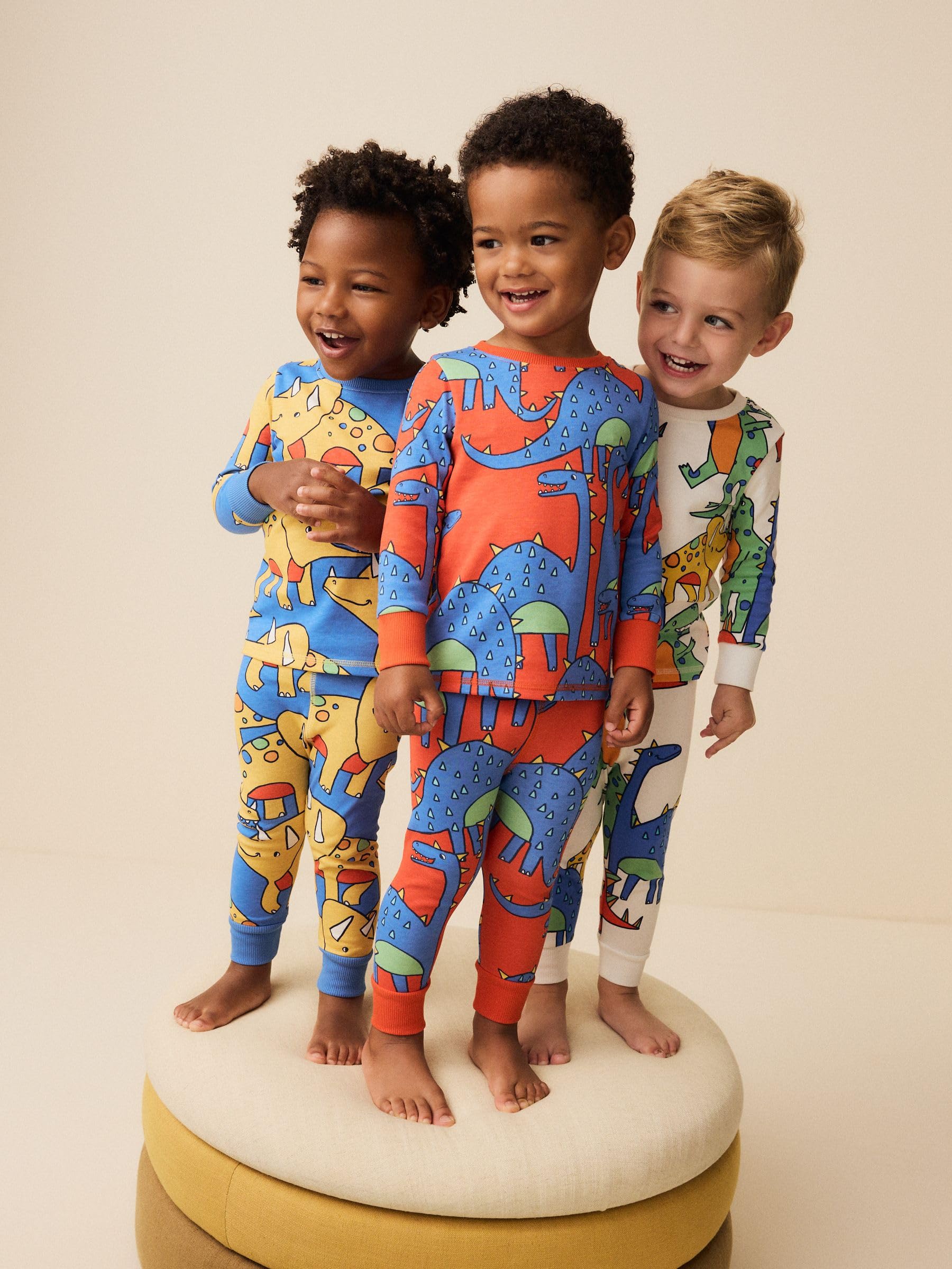NEXT Niños Pack de 3 Pijamas abrigados 100% algodón