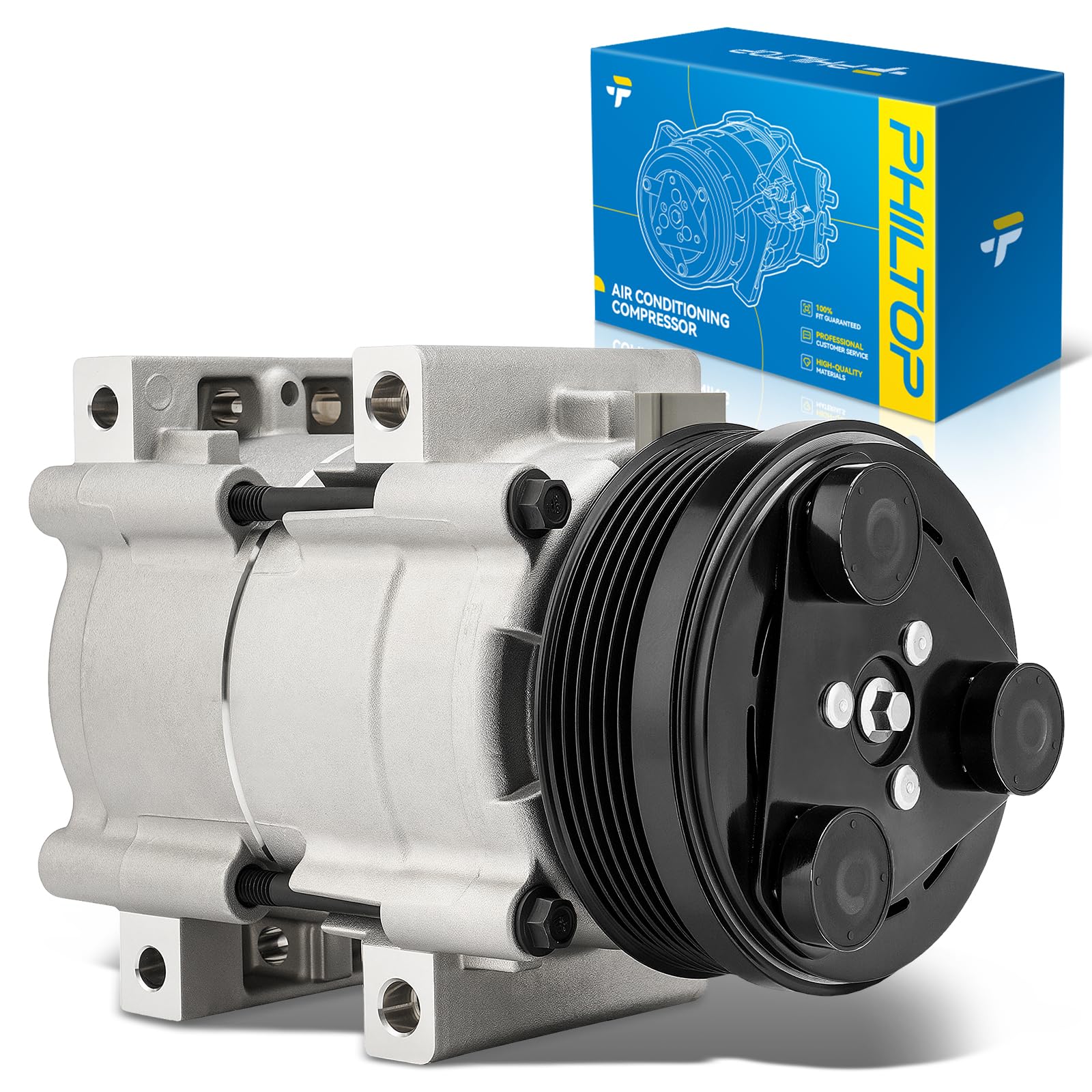 PHILTOP AC Compressor for Explorer 1996-2001 5.0L, Aerostar 1990-1997 3.0L