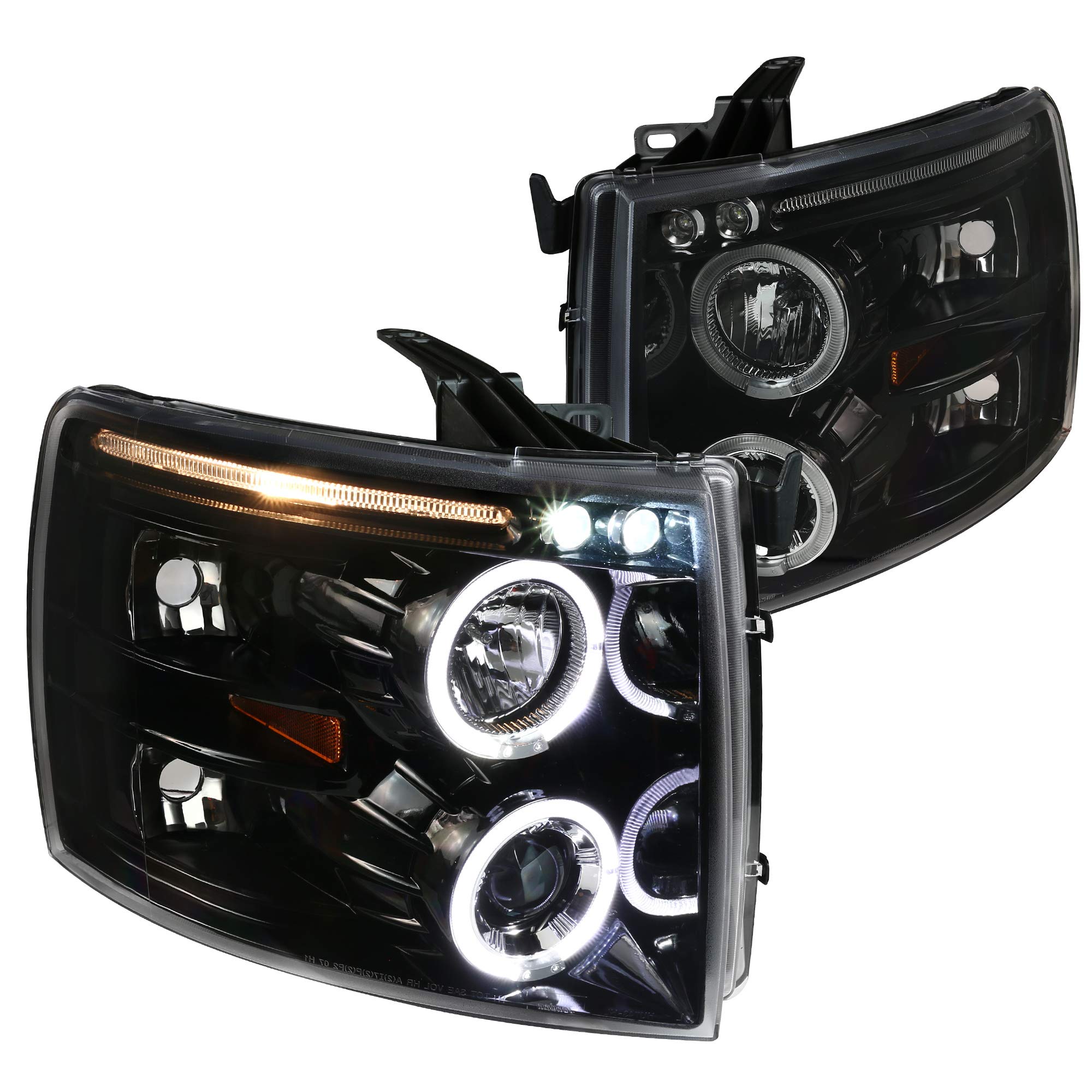 Buy SPECD TUNING LED + Halo Jet Black Housing Clear Lens Projector