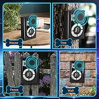 Vista 7 de Dispositivo antiladridos, dispositivos de control de ladridos de perros de 50 pies, dispositivo disuasorio de ladridos de perro de 3 niveles