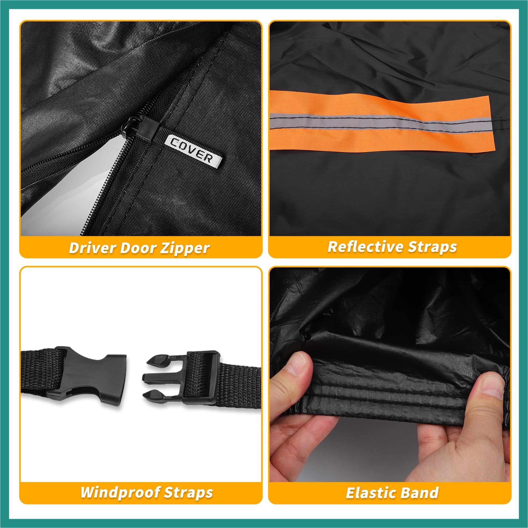 ATOCOVER Car Cover Waterproof Custom Fit for Ford Fiesta Notchback 2008-2022 All Weather for Automobiles Outdoor Snow Sun — view 8