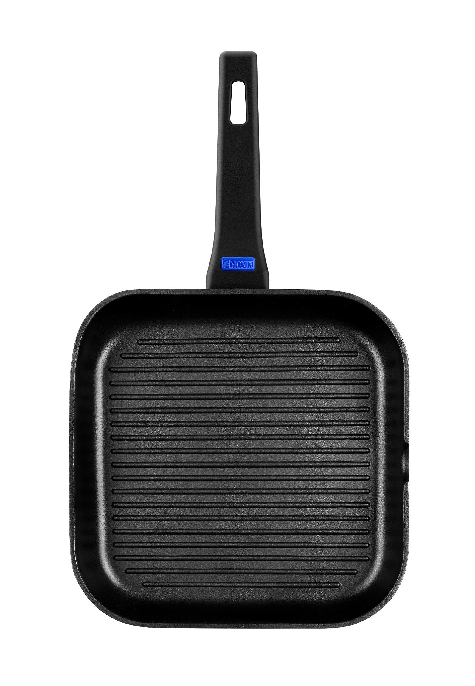 Monix Solid+ | Grill con rayas cuadrado 28 cm de aluminio fundido con antiadherente
