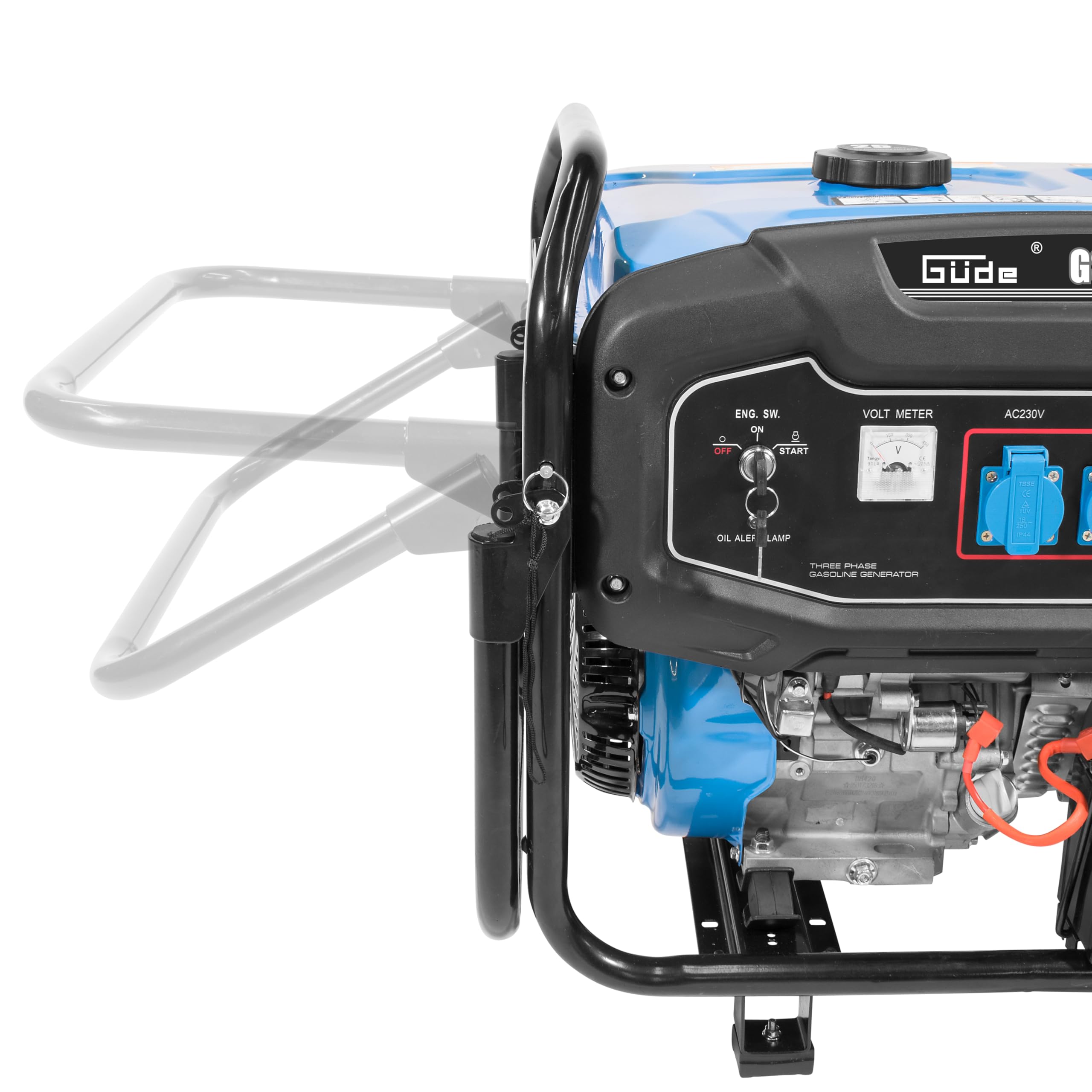 GÜDE GSE 8701 RS - Generatore 7800W con maniglia e ruote per il trasporto