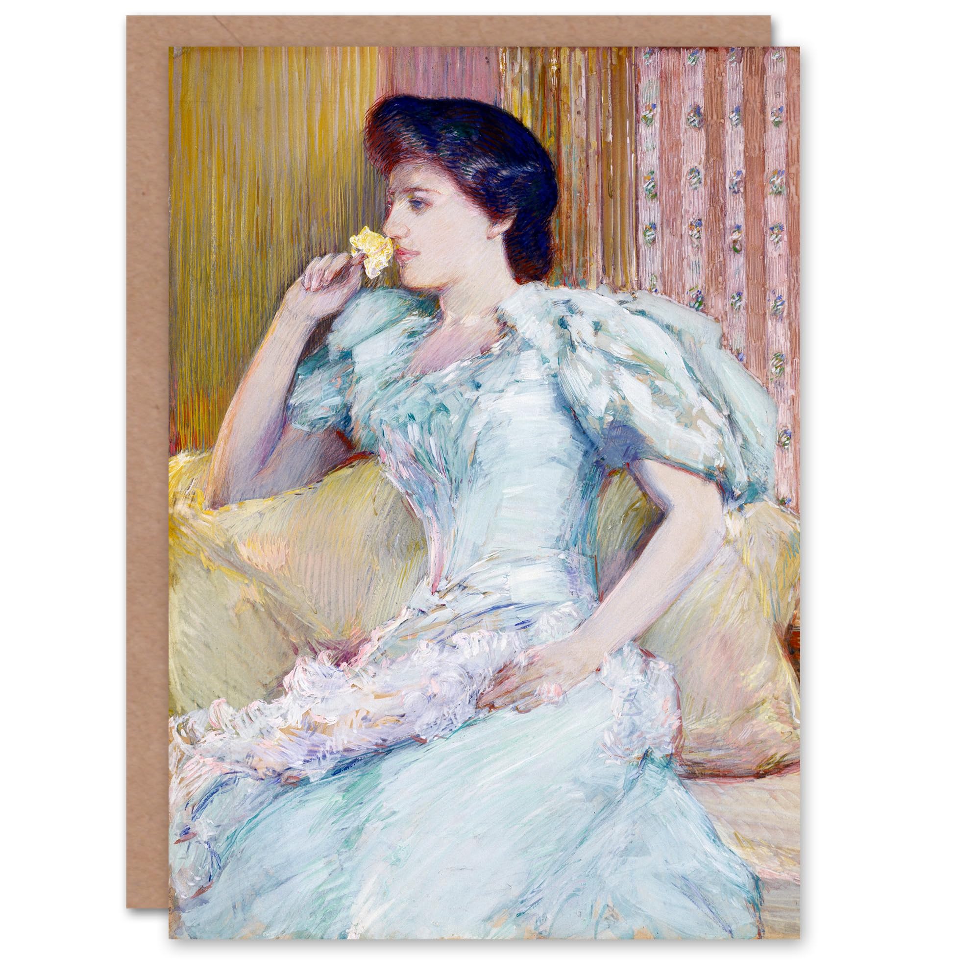 Artery8 Childe Hassam Art Card Actress Lillie Langtry Portrait Painting