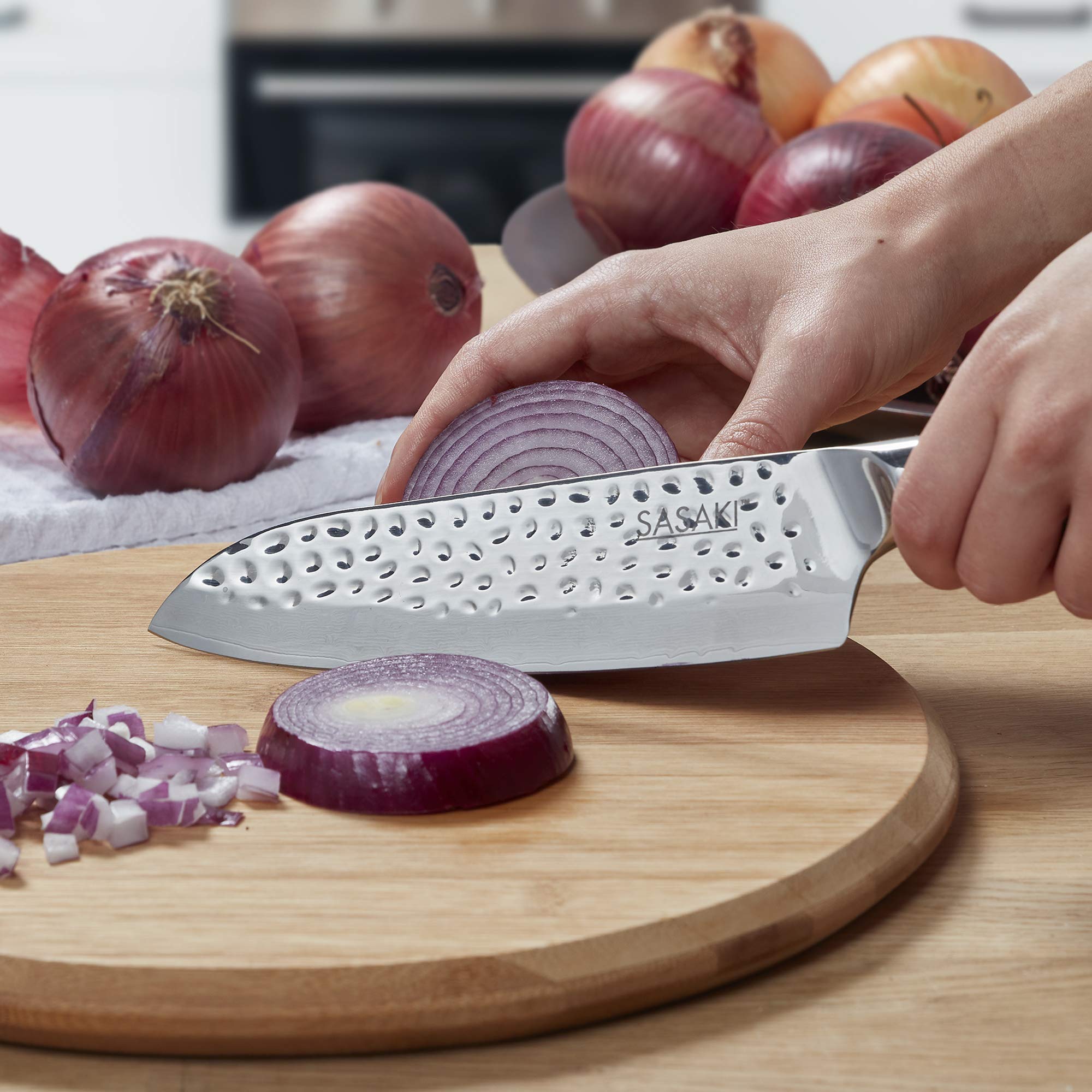 Sasaki Takumi Japanese AUS-10 Stainless Steel Santoku Knife with
