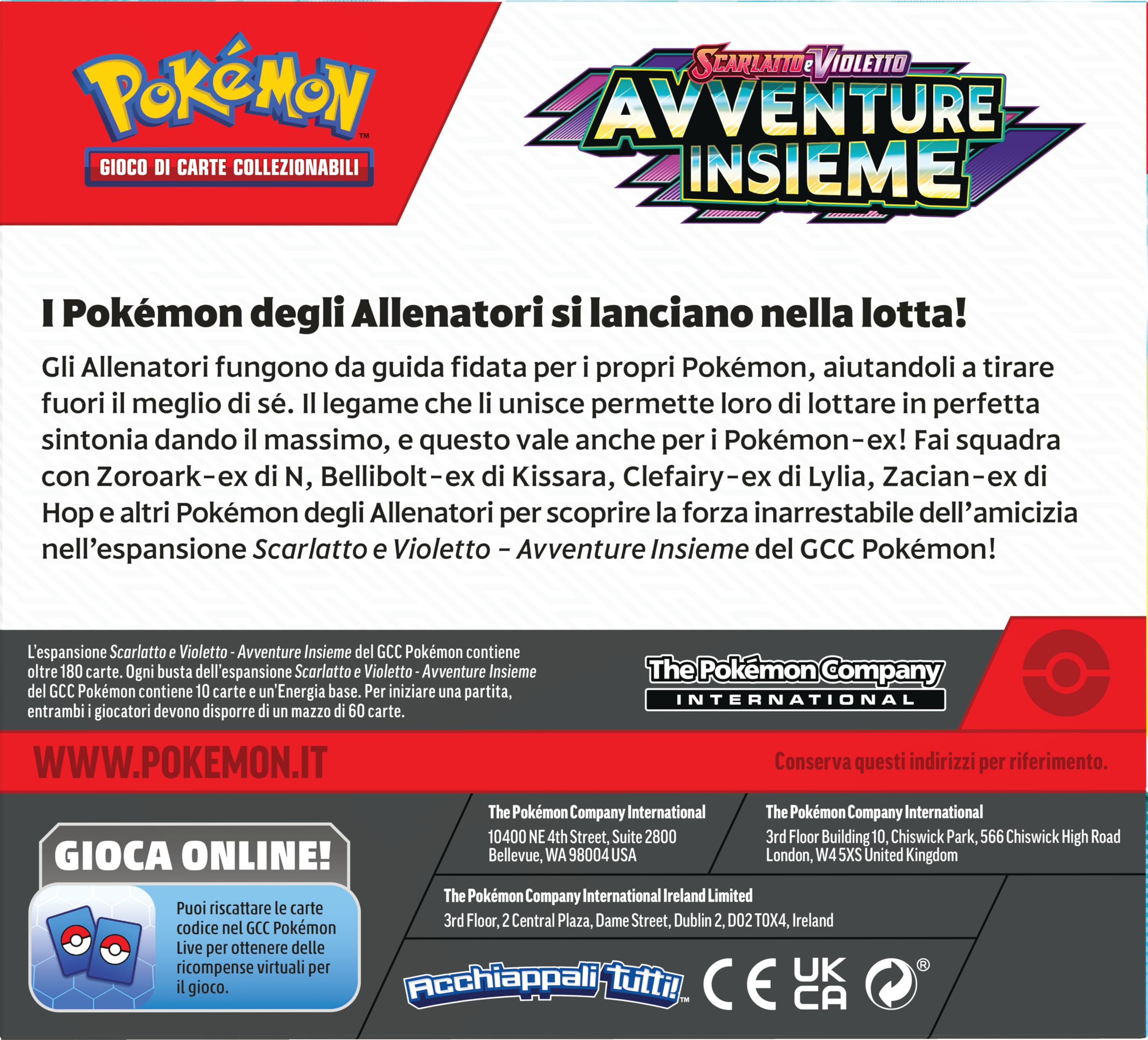 Pokémon GCC: Espositore di buste dell’espansione Scarlatto e Violetto - Avventure Insieme, contiene 36 buste di espansione, edizione in italiano.