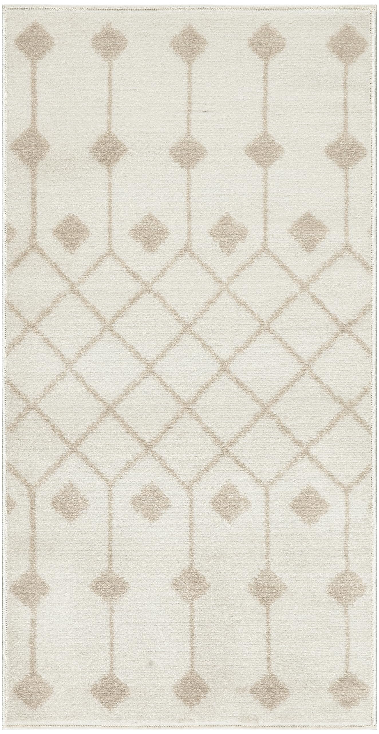 Nourison Grafix Farmhouse Ivory Beige 2' x 4' Area -Rug, Easy -Cleaning, Non Shedding, Bed Room, Living Room, Dining Room, Kitchen (2x4)