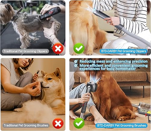 Miniatura 6 de Kit de accesorios de aseo para mascotas Dyson Vacuum V7 V8 V10 V11 V12 V15 solamente, cortaúñas para perros para aseo con cepillos de deshedding
