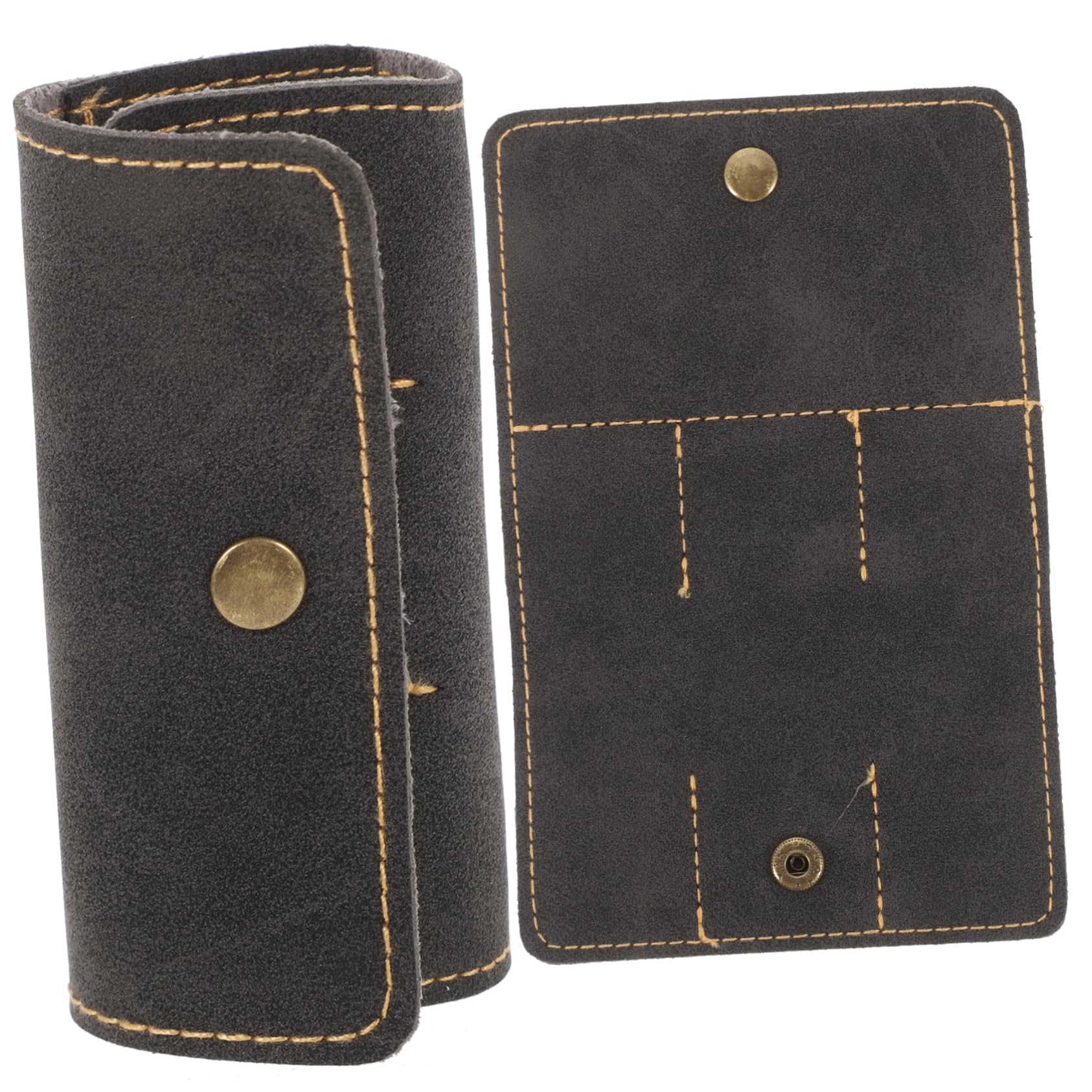 Holibanna 2pcs Vintage PU Leather Guitar Plectrum Storage Container Durable Guitar Picks Protector Bag for Outdoor Carrying and Organization