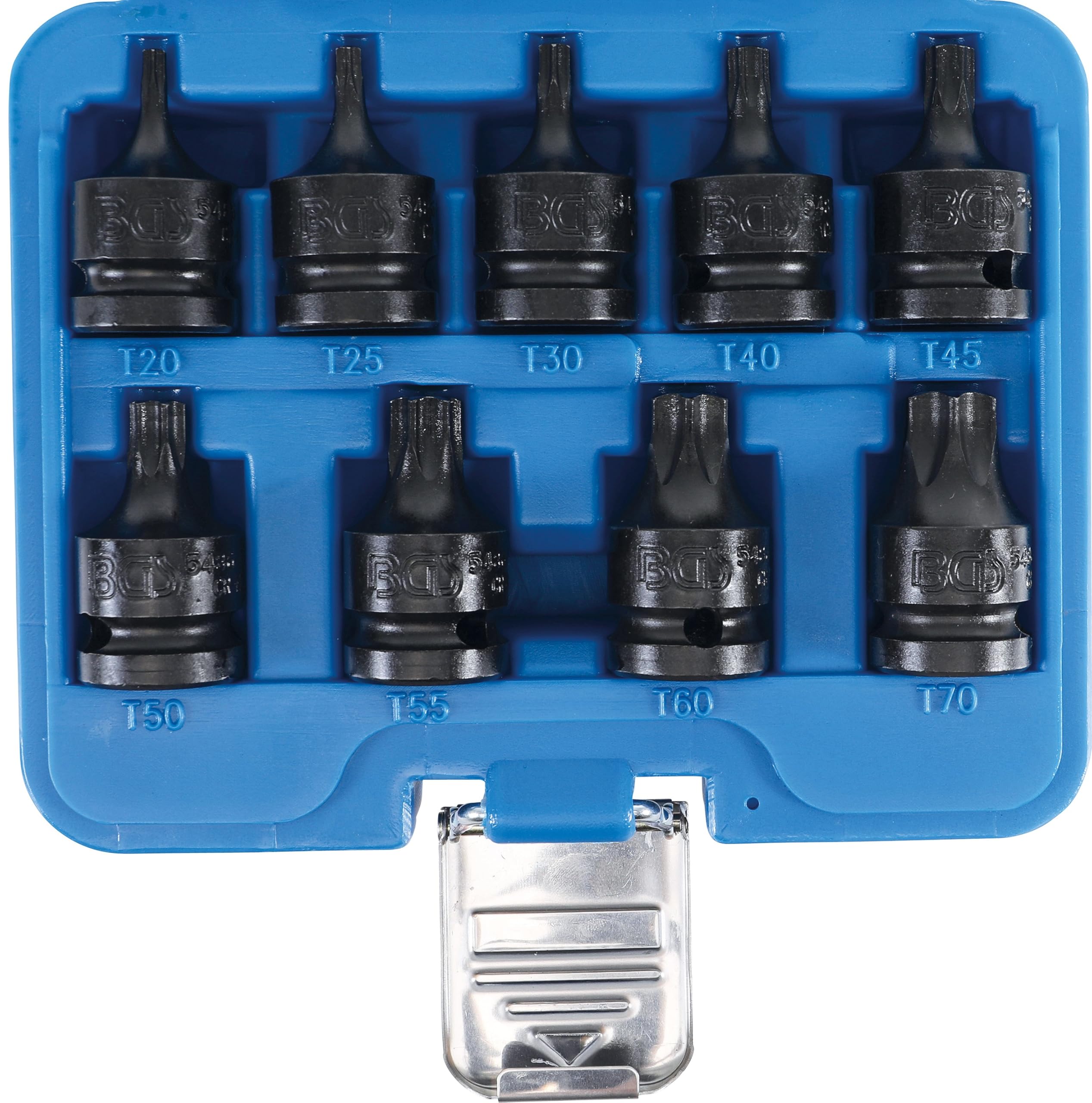 BGS - T Star, Stubby T20 - T70, Impact Sockets - 9 Pcs - 1/2 Inch Drive  5486