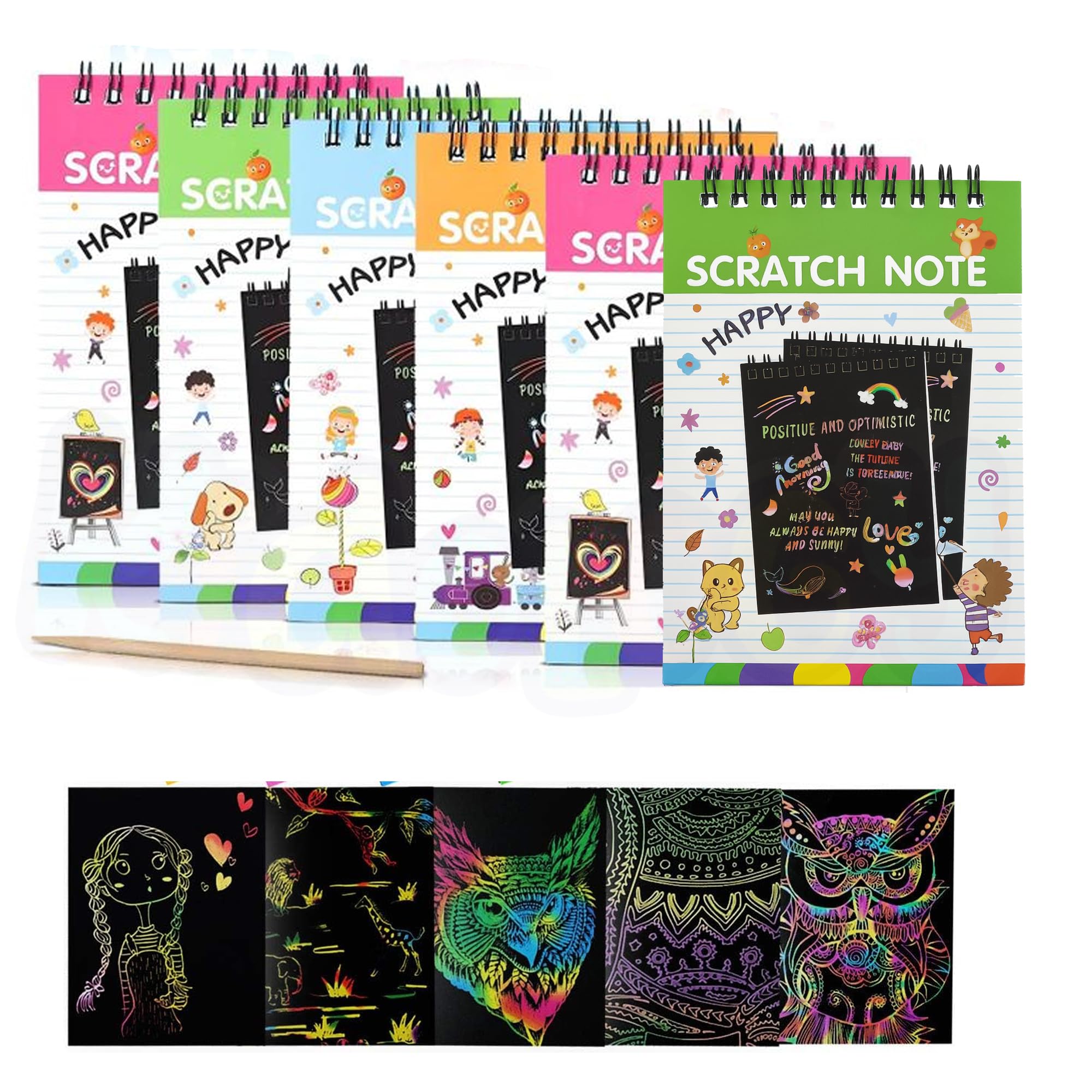 Buy Kidology Scratch Art Notebook Set for Kids | Spiral Bound