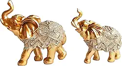 Par Elefantes Decorativo Resina Indiano Sabedoria Sorte K (K100 e K200)