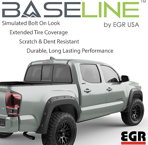 Miniatura 3 de EGR BLF1017 Baseline Series - Guardabarros estilo atornillado compatibles con Toyota Tacoma Extended & Crew Cab (2016-2023)