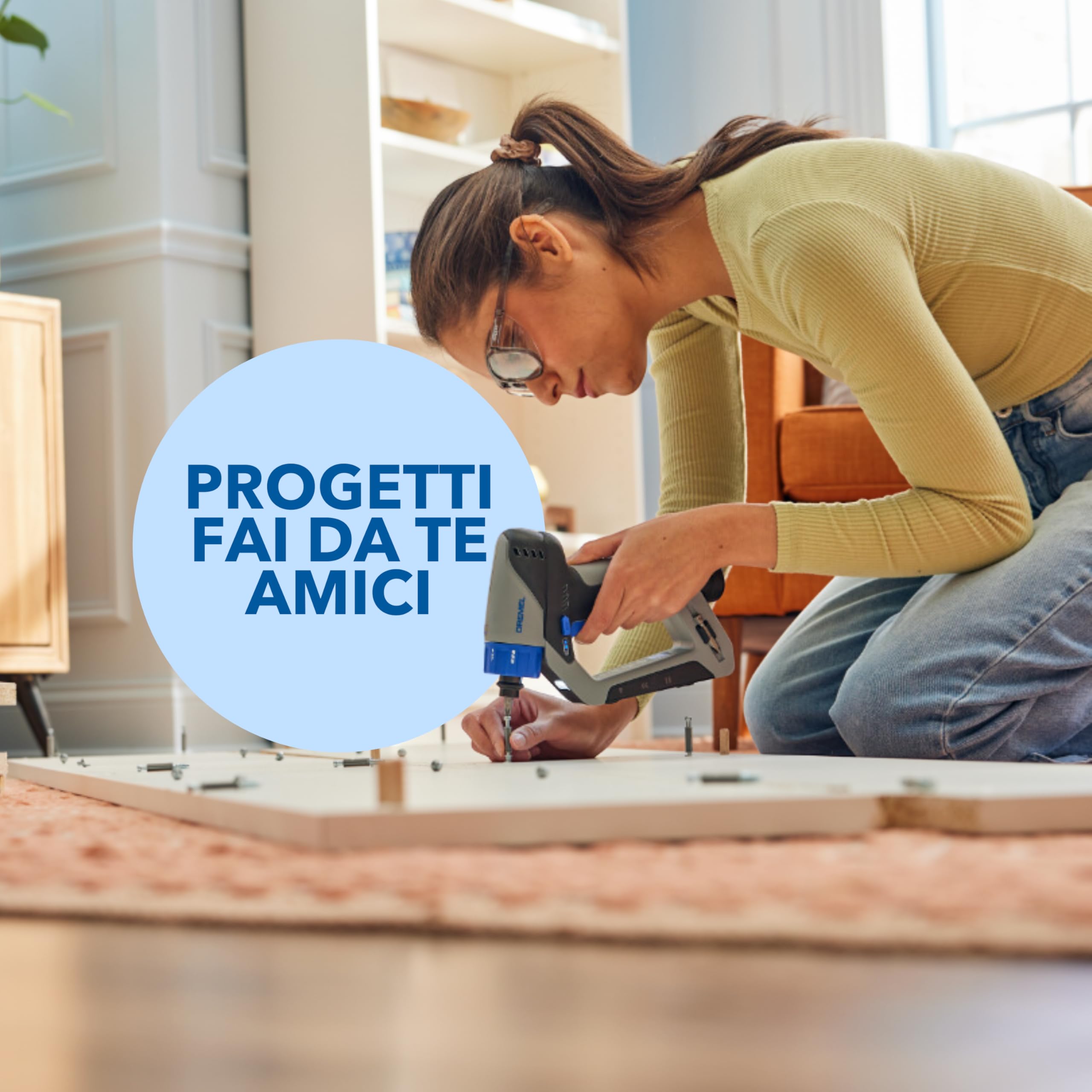 Dremel Blueprint Trapano Avvitatore 12V 3 in 1 Brushless con Cercatore di montanti, Livello laser staccabile, Batteria+Caricatore 2,0 Ah, Set di punte per trapano e avvitamento, Livella a Bolla DD12V