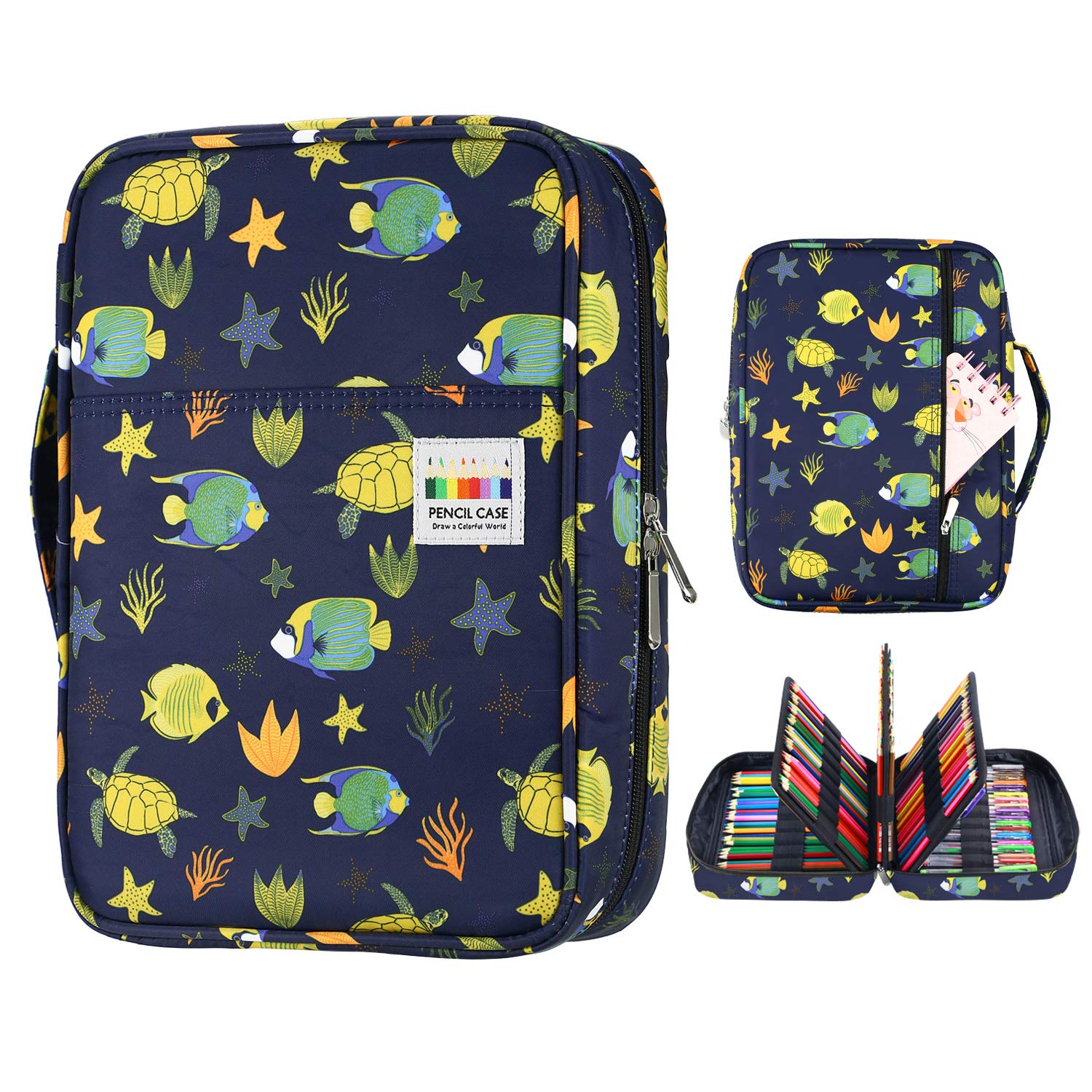 YOUSHARES Colored Pencils Case for 220 PCS Prismacolor Colored Pencils, Large Pen Case Organizer for Crayola Colored Pencil &Gel Pen