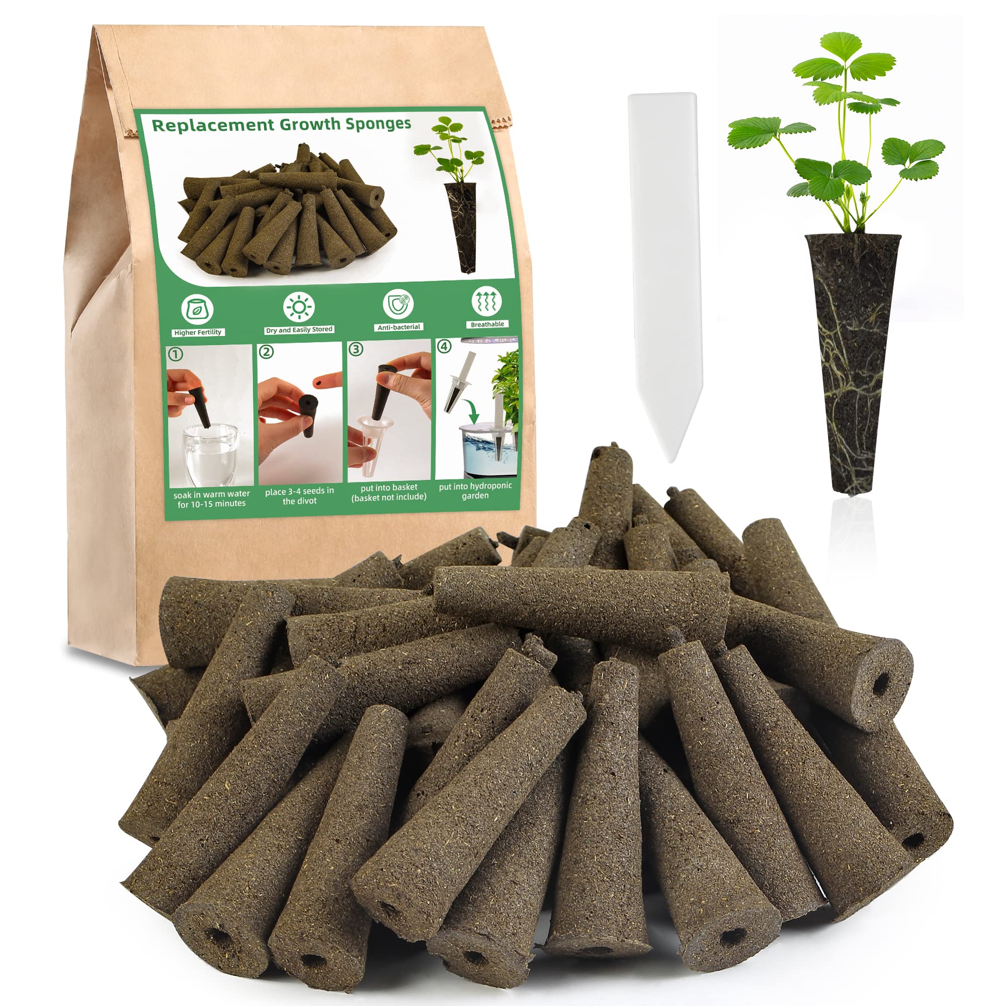 Feyut100 Pack Grow Sponges