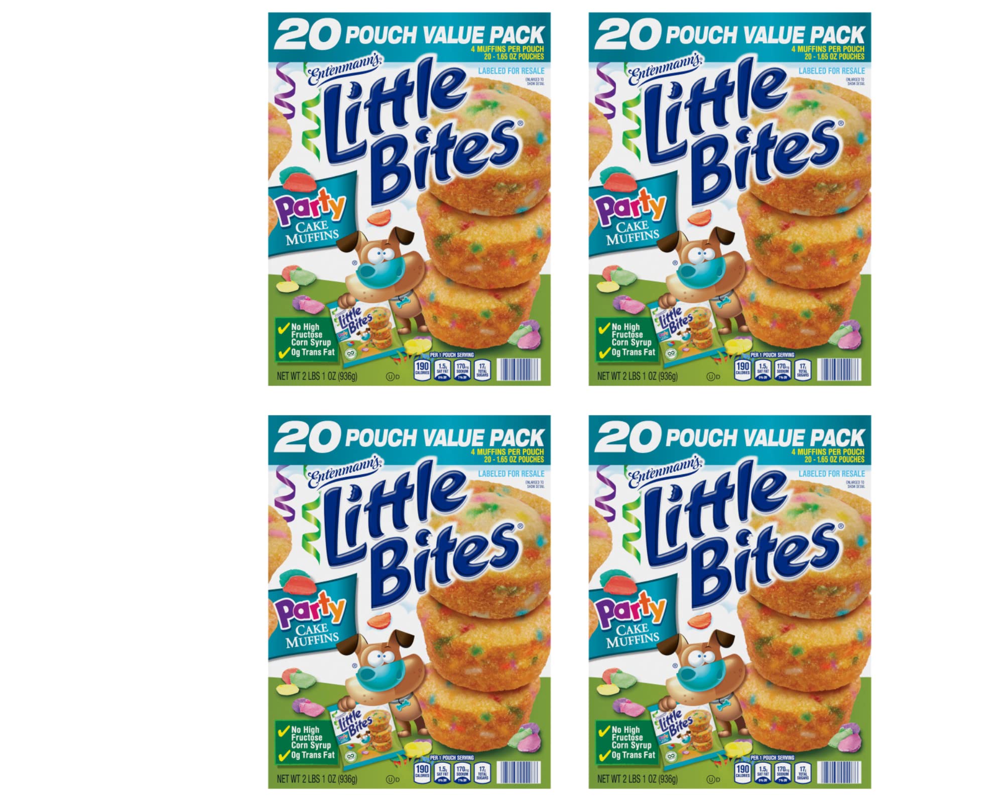 Little Bites Party Cake Mini Muffins 4 pack (80 pouches total)
