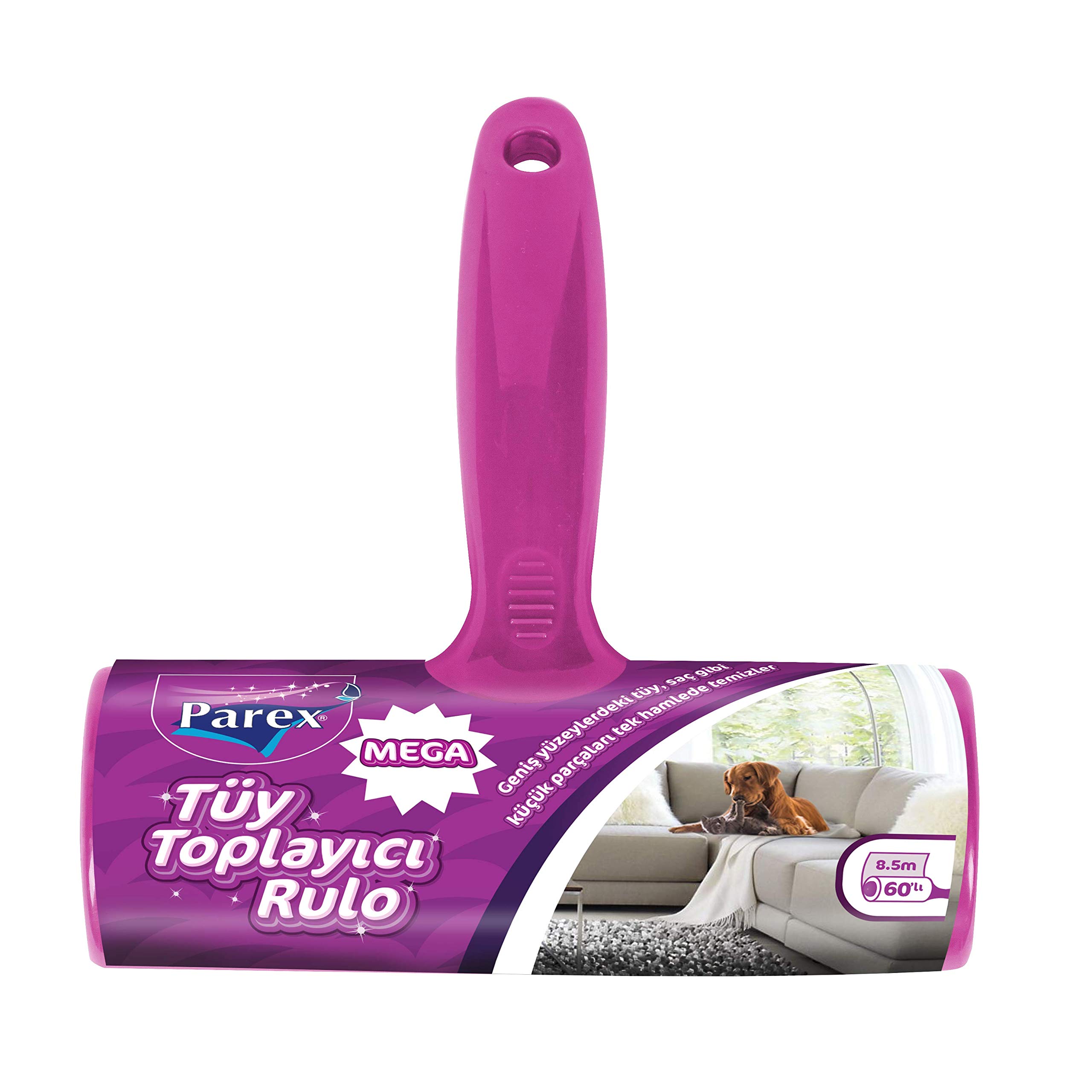 PAREX Mega Süper Yapışkanlı Tüy Toplama Rulosu 8.5m 60 Lı