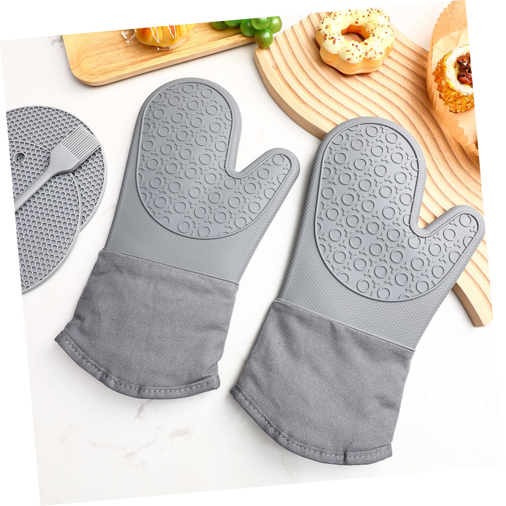 LIFKOME Guantes Horno Profesional Guantes Antideslizantes Almohadilla para Agarraderas para Horno Utensilios De Repostería