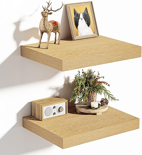 Miniatura 33 de Vivelove Estantes flotantes para montar en la pared, estante de 16 pulgadas para baño pequeño, dormitorio, sala de estar, cocina, decoración moderna