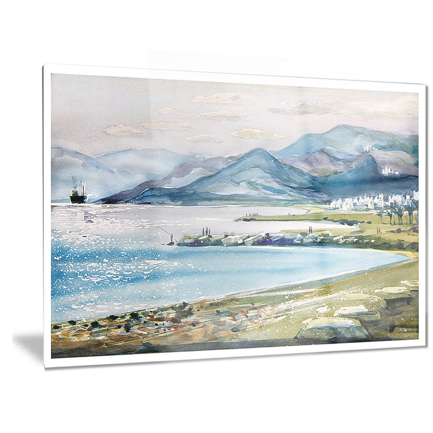 山水風景画 大型油彩画 中国风油画国画田园山水大芬村溪山归隐图_新中式风景_风景油画分类_大