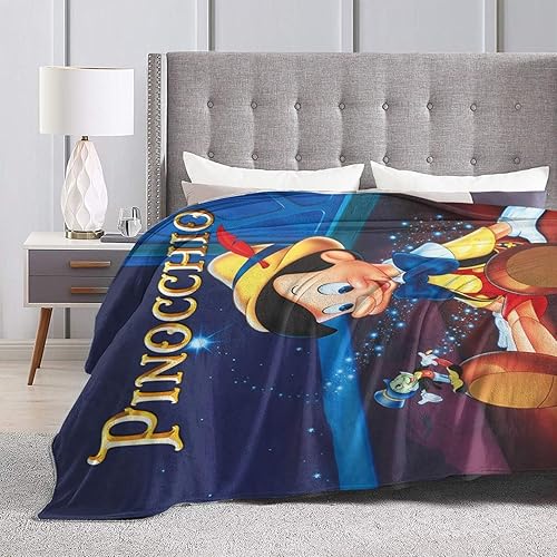 Miniatura 5 de SEADANCE Manta de franela de Pinochos, cálida, suave y acogedora manta mullida para cama, sofá, camping, viajes, regalos para todas las estaciones,