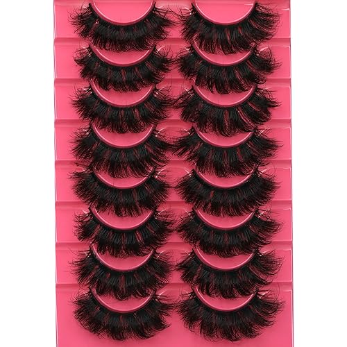 Vista 37 de Winifred Pestañas postizas – Anime Wispy Cat Eye Natural Spiky Thick Manga Pestañas para Cosplay